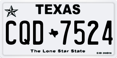 TX license plate CQD7524