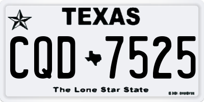 TX license plate CQD7525