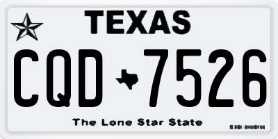 TX license plate CQD7526