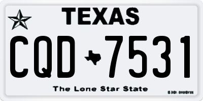 TX license plate CQD7531