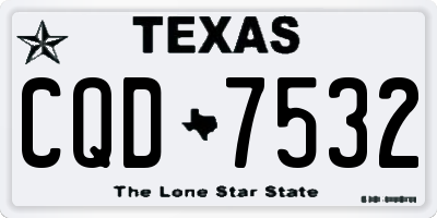 TX license plate CQD7532