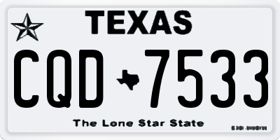 TX license plate CQD7533