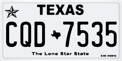TX license plate CQD7535