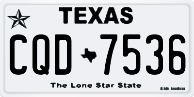 TX license plate CQD7536