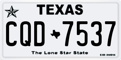 TX license plate CQD7537