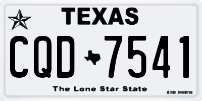 TX license plate CQD7541