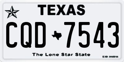 TX license plate CQD7543