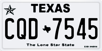 TX license plate CQD7545