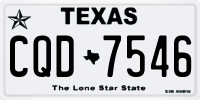 TX license plate CQD7546
