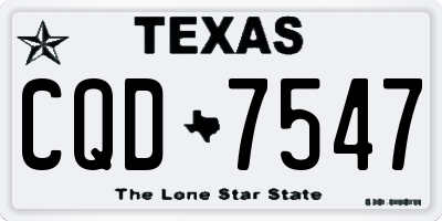 TX license plate CQD7547