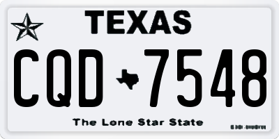 TX license plate CQD7548