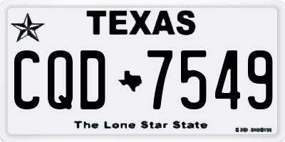 TX license plate CQD7549