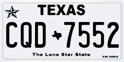 TX license plate CQD7552