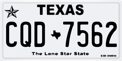 TX license plate CQD7562