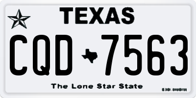 TX license plate CQD7563