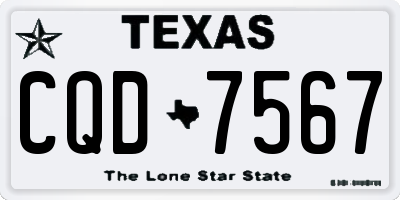 TX license plate CQD7567