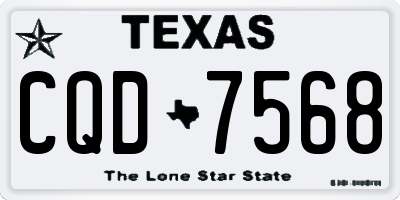TX license plate CQD7568