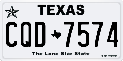 TX license plate CQD7574