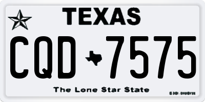 TX license plate CQD7575