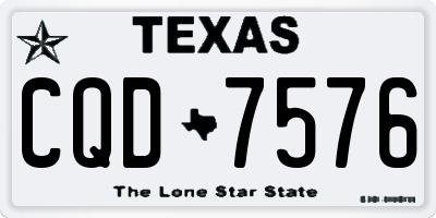 TX license plate CQD7576