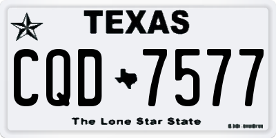 TX license plate CQD7577