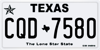 TX license plate CQD7580