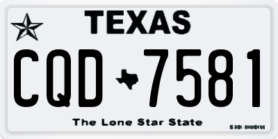 TX license plate CQD7581