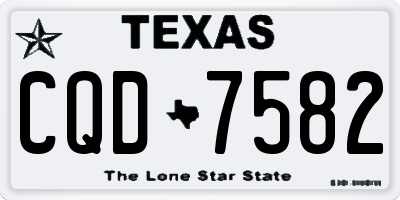 TX license plate CQD7582