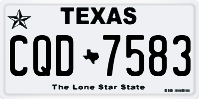 TX license plate CQD7583