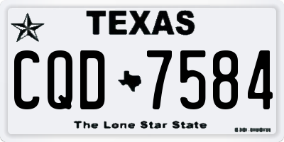 TX license plate CQD7584