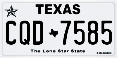 TX license plate CQD7585