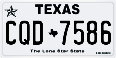 TX license plate CQD7586