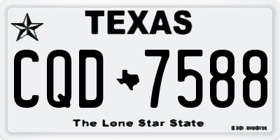 TX license plate CQD7588
