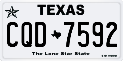TX license plate CQD7592