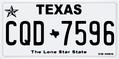 TX license plate CQD7596