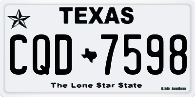 TX license plate CQD7598
