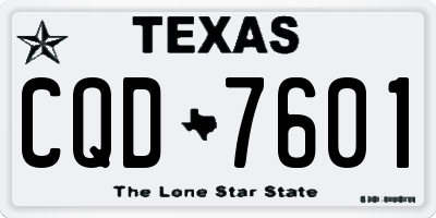 TX license plate CQD7601