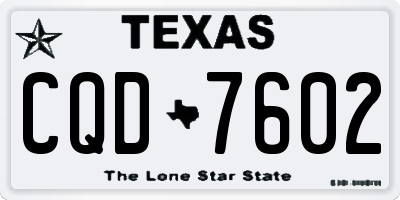 TX license plate CQD7602