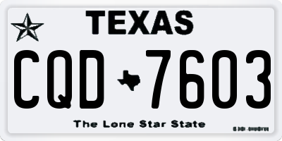TX license plate CQD7603
