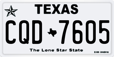 TX license plate CQD7605