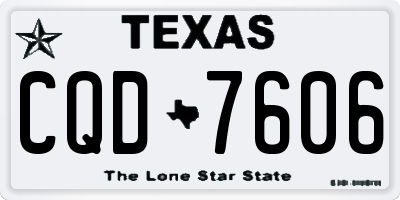 TX license plate CQD7606