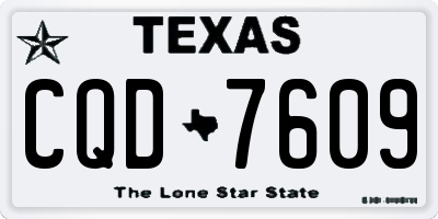 TX license plate CQD7609