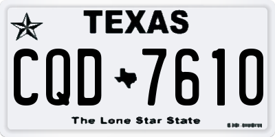 TX license plate CQD7610