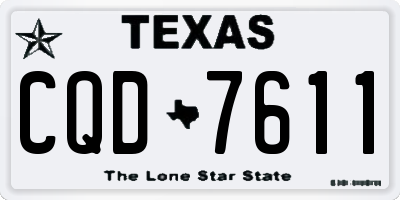 TX license plate CQD7611