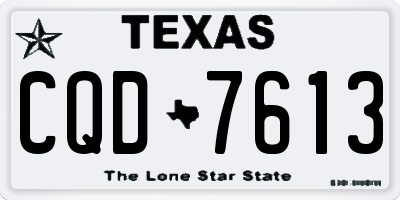 TX license plate CQD7613