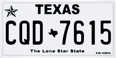 TX license plate CQD7615