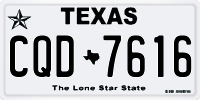 TX license plate CQD7616
