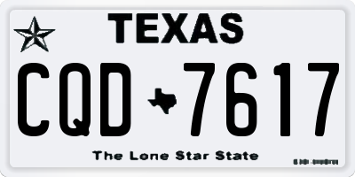 TX license plate CQD7617