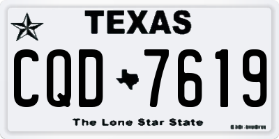 TX license plate CQD7619