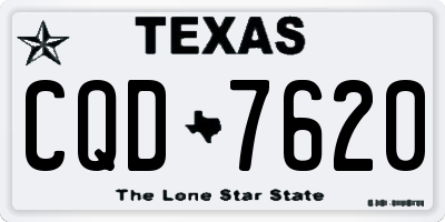 TX license plate CQD7620